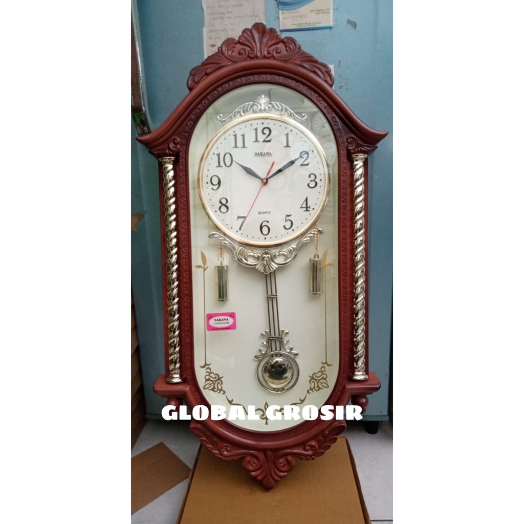 JAM DINDING BANDUL SAKANA 922/322 COKLAT