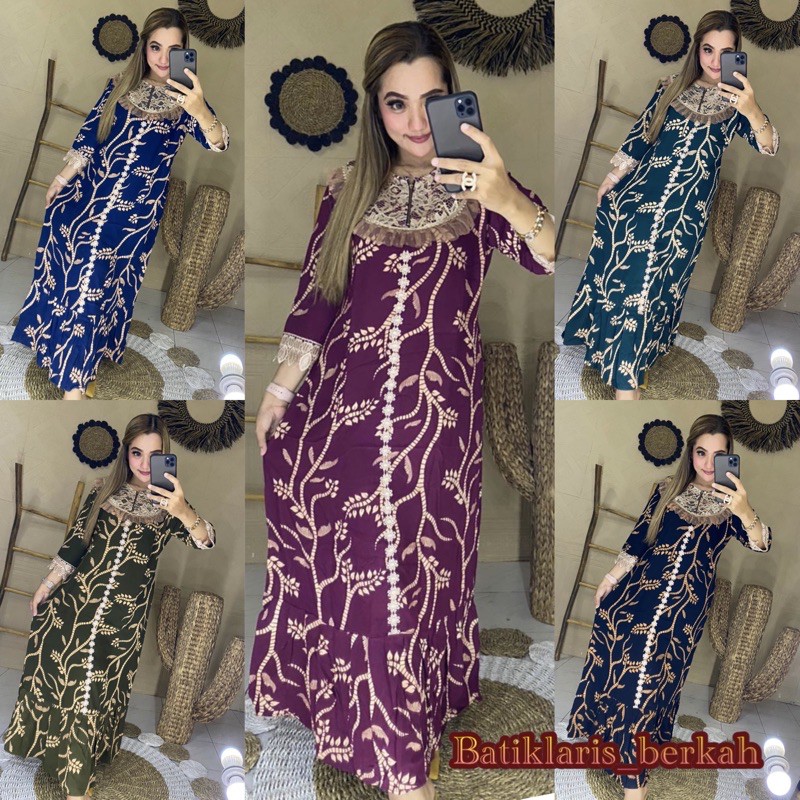 DASTER ARAB RENDA || LONGDRES VEE BORKAT KANGKUNG || MODEL DEPAN RESLETING BUSUI &amp; BUMIL LD 110