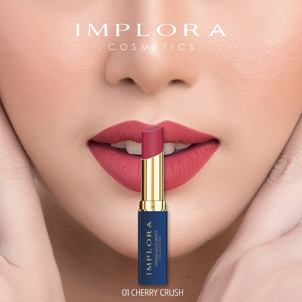 Implora Lipstick Intense Matte Long Lasting Finish Implora Lipstick Matte Original Bpom Halal Murah