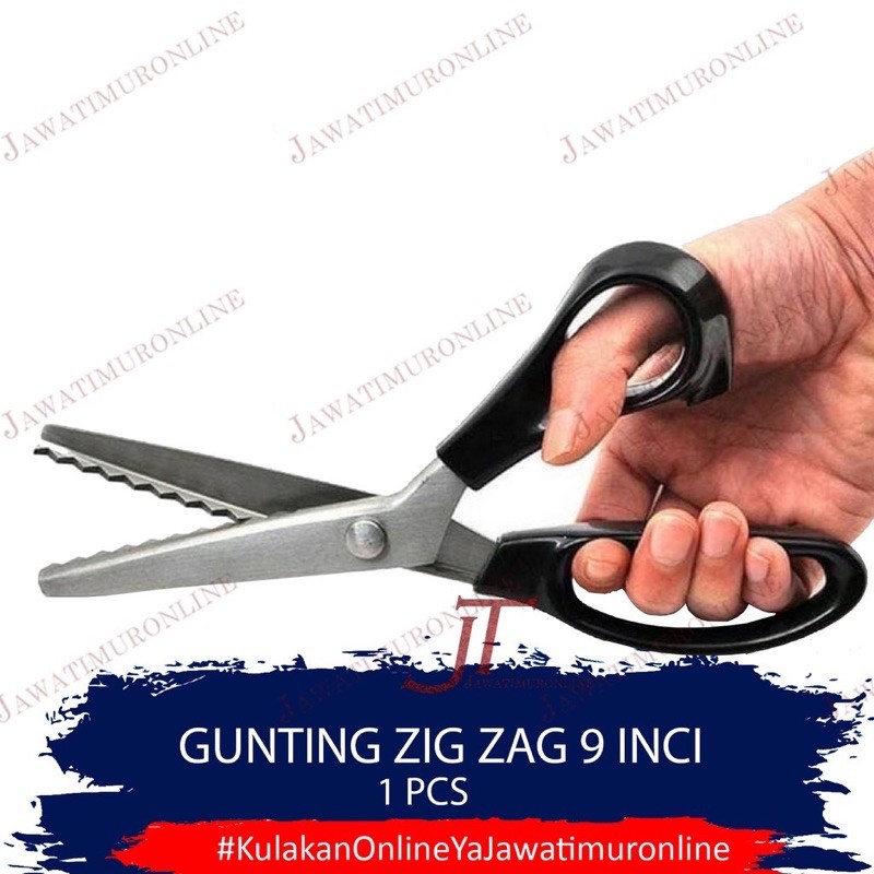 Gunting Kain Zig Zag / Zig-Zag / Gerigi / Pinking Shears Ukuran 9&quot;