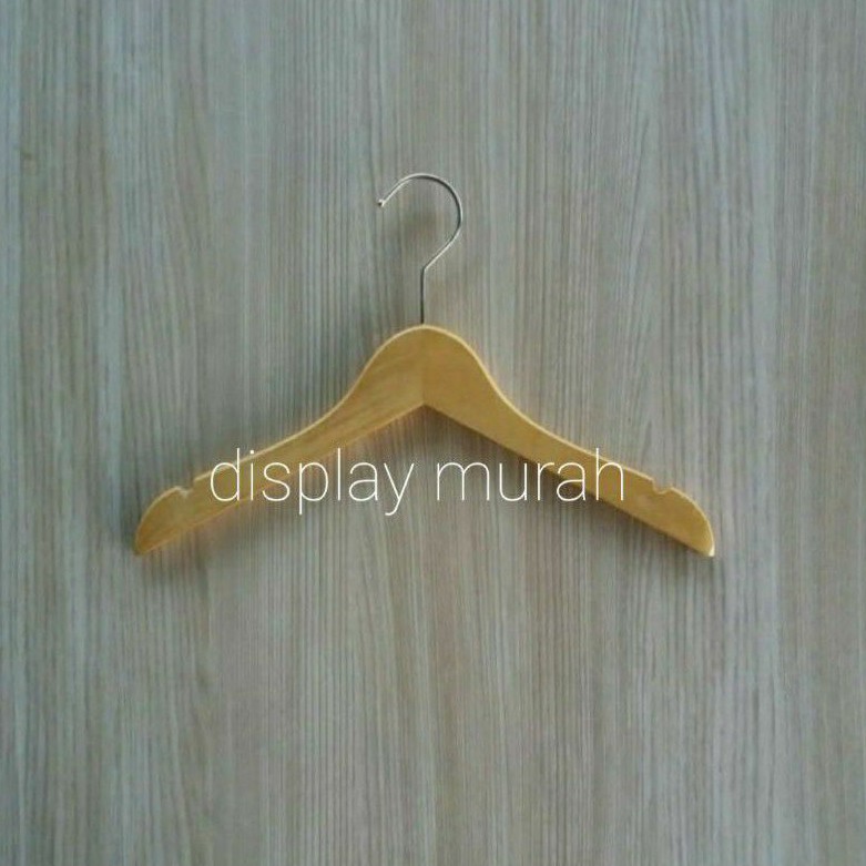 Hanger Kayu Natural Anak / Baby Gantungan Baju Estetik  Hanger Wood-BH