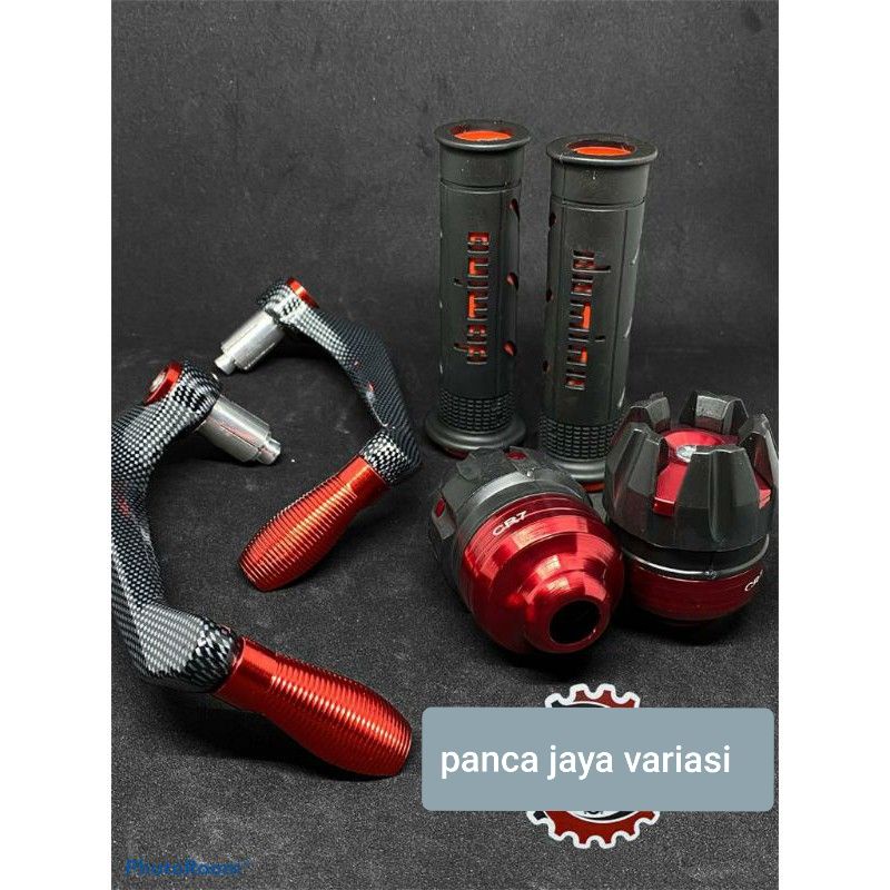 [PAKET 3IN1] Proguard Carbon sabit + Jalu as roda + Handgrip domino