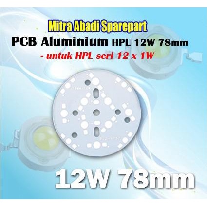 PCB LED Round Aluminium HPL 12W 78mm