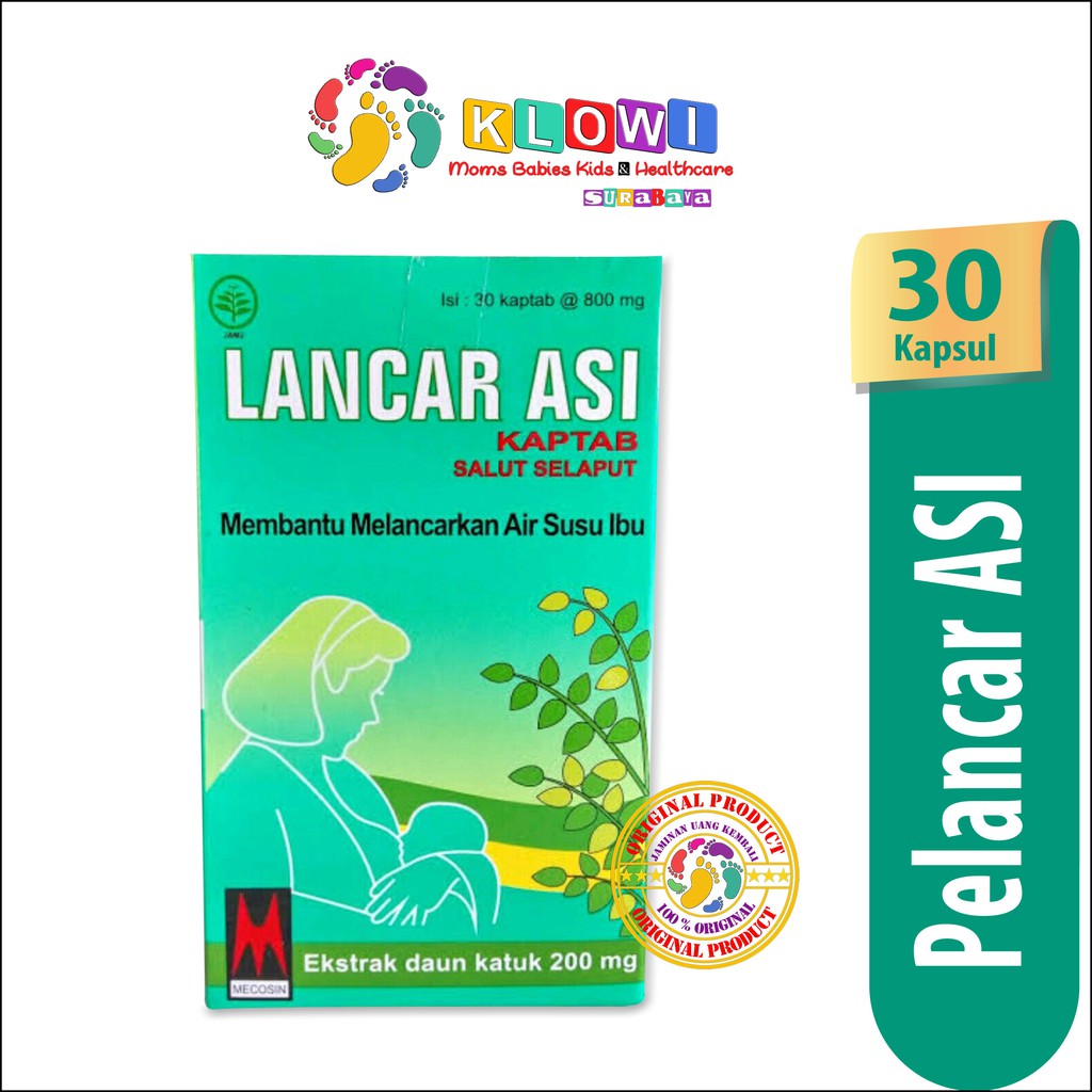 LANCAR ASI DARI EKSTRAK DAUN KATUK 200 MG,30 KAPSUL,PELANCAR ASI,ASI BOOSTER