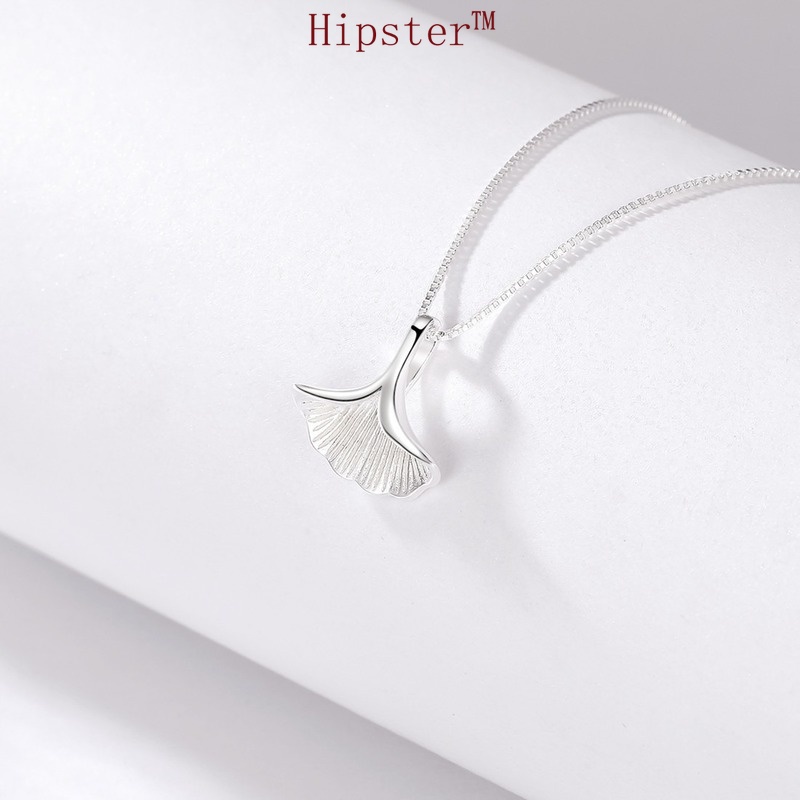 Korean Style New Elegant Simple Fashion Personality Ginkgo Leaf Pendant Necklace