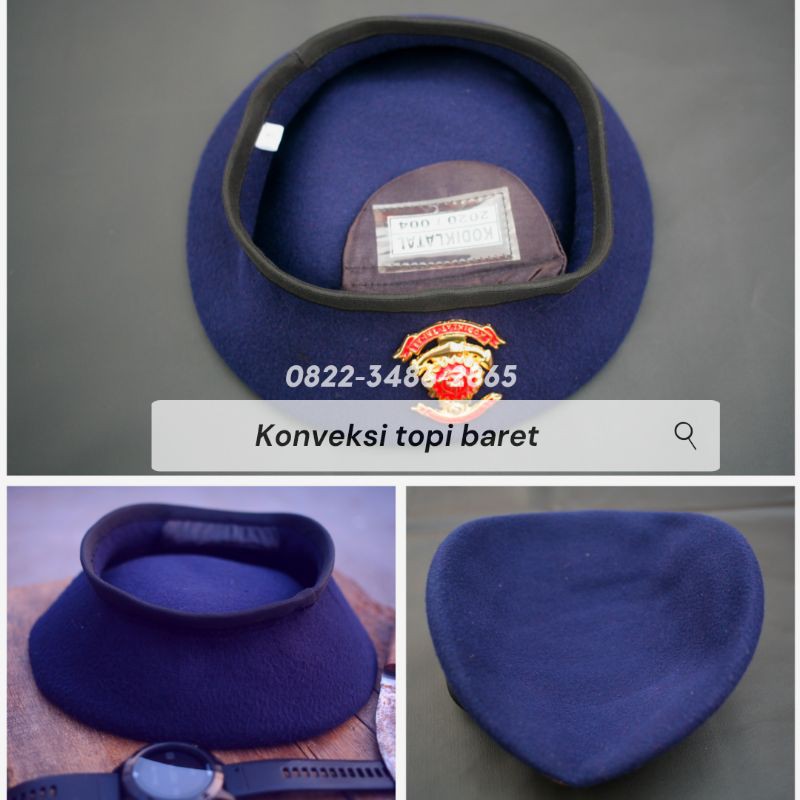 TOPI BARET BIRU NAVY PELAUT TNI AL