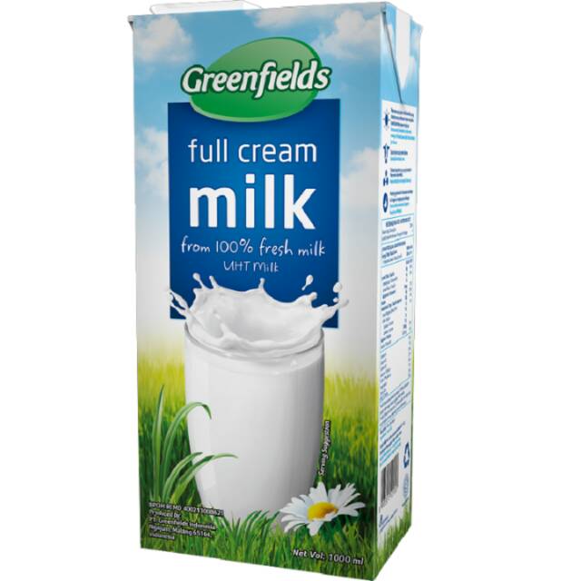 

PROMO SUPER MURAH SUSU GREENFIELDS FULL CREAM FRESH MILK 1000ML X 12 pcs