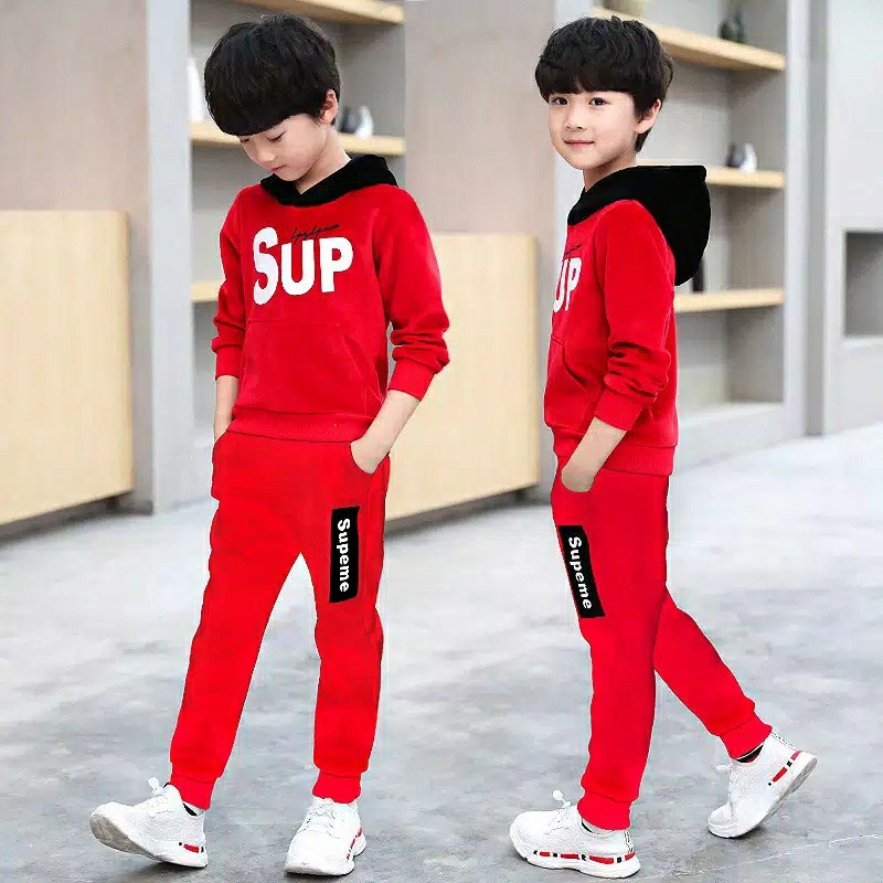 COD/ARPIOS SHOP - Stelan KIDS SUP - Setelan anak COWO CEWE ( Hoodie + celana ) Model Kekinian