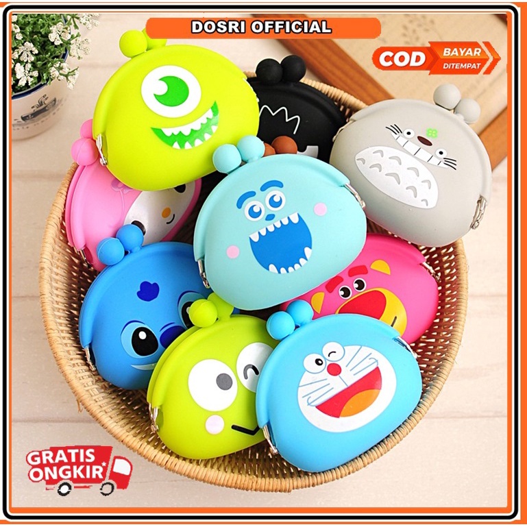 [BISA COD] Dompet Koin Karakter Lucu jelly Silicone Silikon Coin Dompet Receh