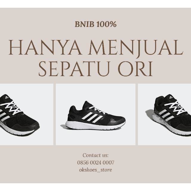 SEPATU Adidas Duramo 8 Black White 
Kode art BA8078 ORIGINAL SEPATU OLAHRAGA PRIA WANITA