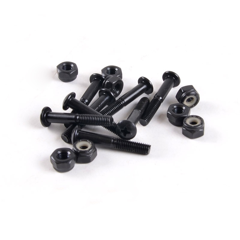 ★M5-25/28/30mm★8set Hardware Sekrup / Baut Skateboard Carbon Steel Nuts Bolts Skateboard