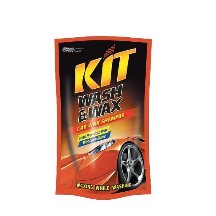 KIT Wash &amp; Wax Pouch shampoo sampo Pelindung Cat Mobil 400ML