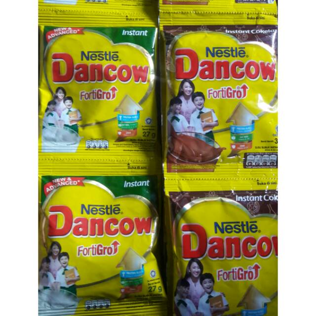 

Dancow Fortigro Putih dan Coklat 1 Renteng 10 Sachet