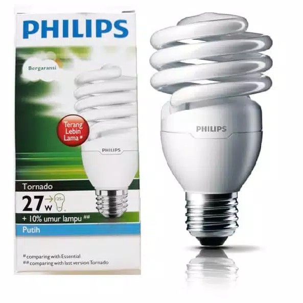 Lampu Philips Helix 27W 27 Watt Putih E27 - Lampu Spiral Tornado 27 W
