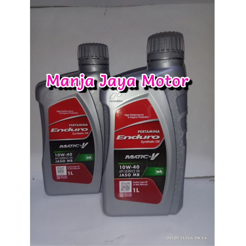 Enduro matic V pertamnia syntetic oil 10w-40 1liter for n-max / aerox / lexi