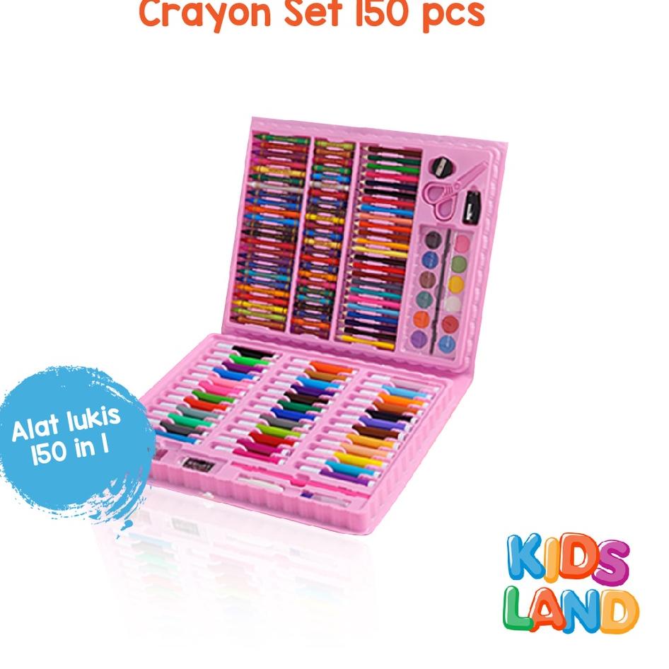 

Paling Dicari.. Krayon Anak Set Koper 150 in 1 Crayon Full Alat Melukis Mewarnai Set KIDS LAND