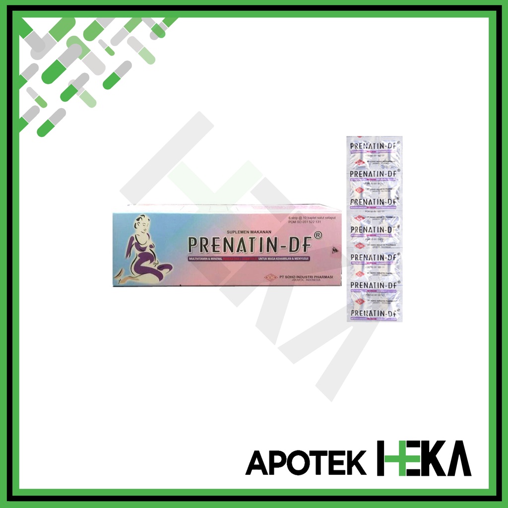 Prenatin DF Kaplet Box isi 6x10 Tablet - Multivitamin Kehamilan (SEMARANG)