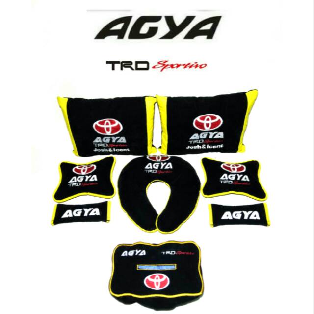 Bantal mobil AGYA TRD Sportivo Headrest mobil aksesoris Mobil Kode 443