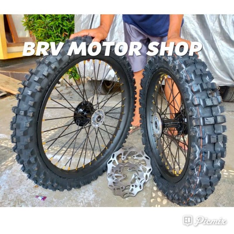 Paket Velg Klx 16-19 - Velg Set Klx 16-19 Tromol Ori Ban Trabasan Duri Besar