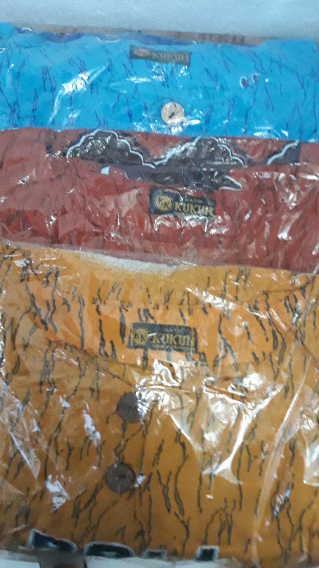 Produk Unggulan Baju Bali Motif Barong Serat Ukuran Dewasa Dasar Warna Random