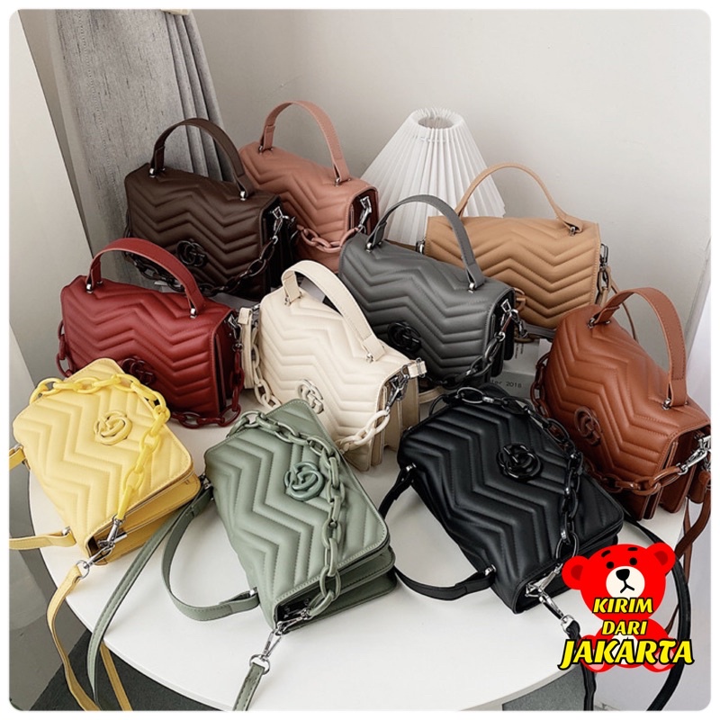 Tas Wanita Tas 2961 Tas Selempang Wanita Fashion Import 7425 3560 (Y8H8) Tas Import Wanita Tas Selem