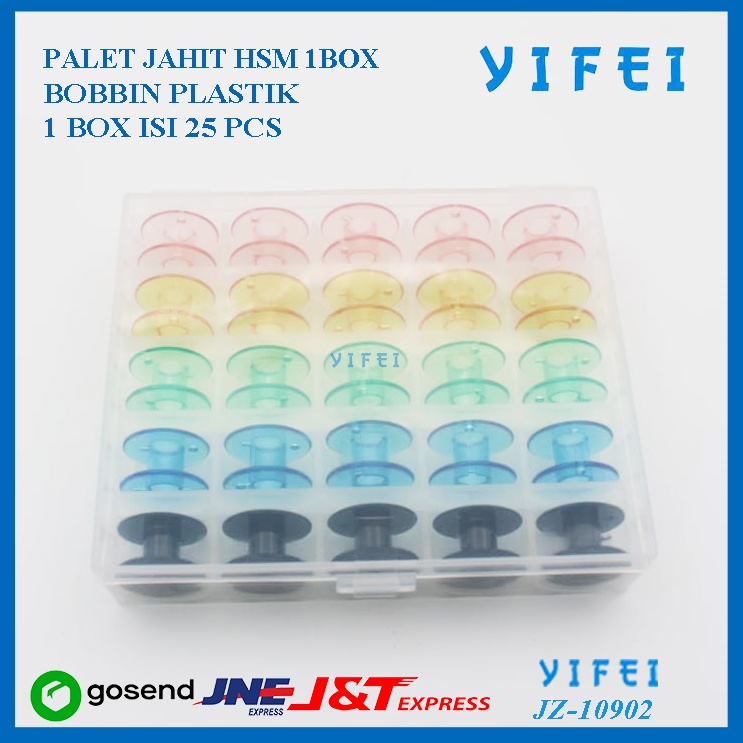 Bobbin/Spool Plastik Warna (Mesin Jahit Portable)/Spul Plastik Portable Multifungsi/YIFE10902