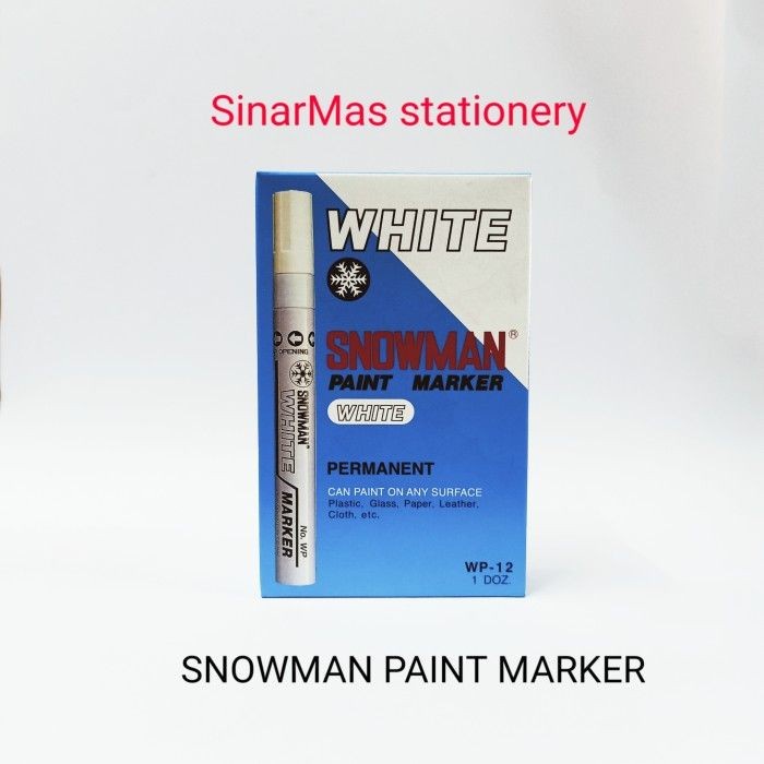 

Jualan Spidol Paint Marker Snowman White Wp 12 / Spidol Besar Putih Snowman Limited