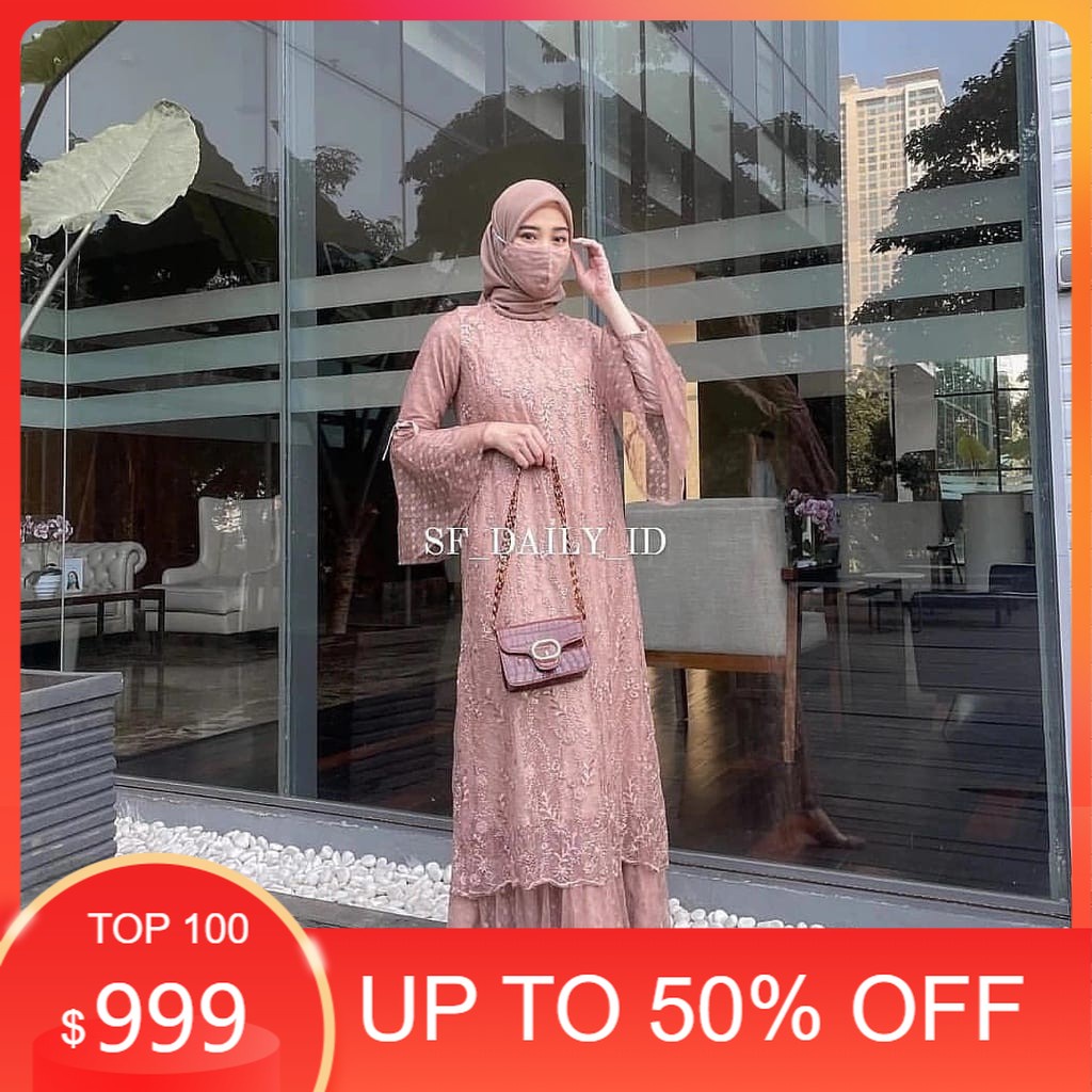 Promo % [ORI]RIRIN DRESS BRUKaT TILE IMPORT/GaMIS BRUKaT/DRESS MUSLIM/KEBaYa MODERN TERBaRU 2021/GaM