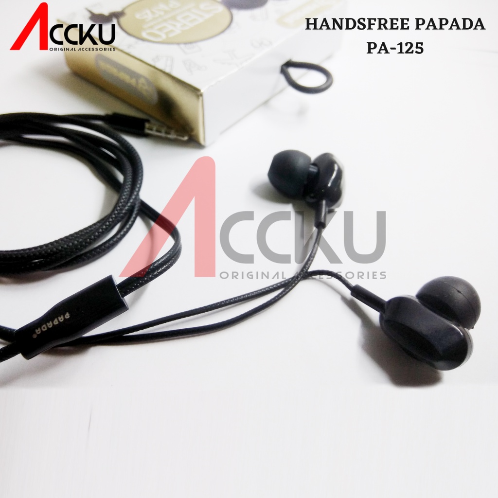 HANDSFREE BRANDED HEADSET SUPER BASS HEADSET MERK PAPADA PA125