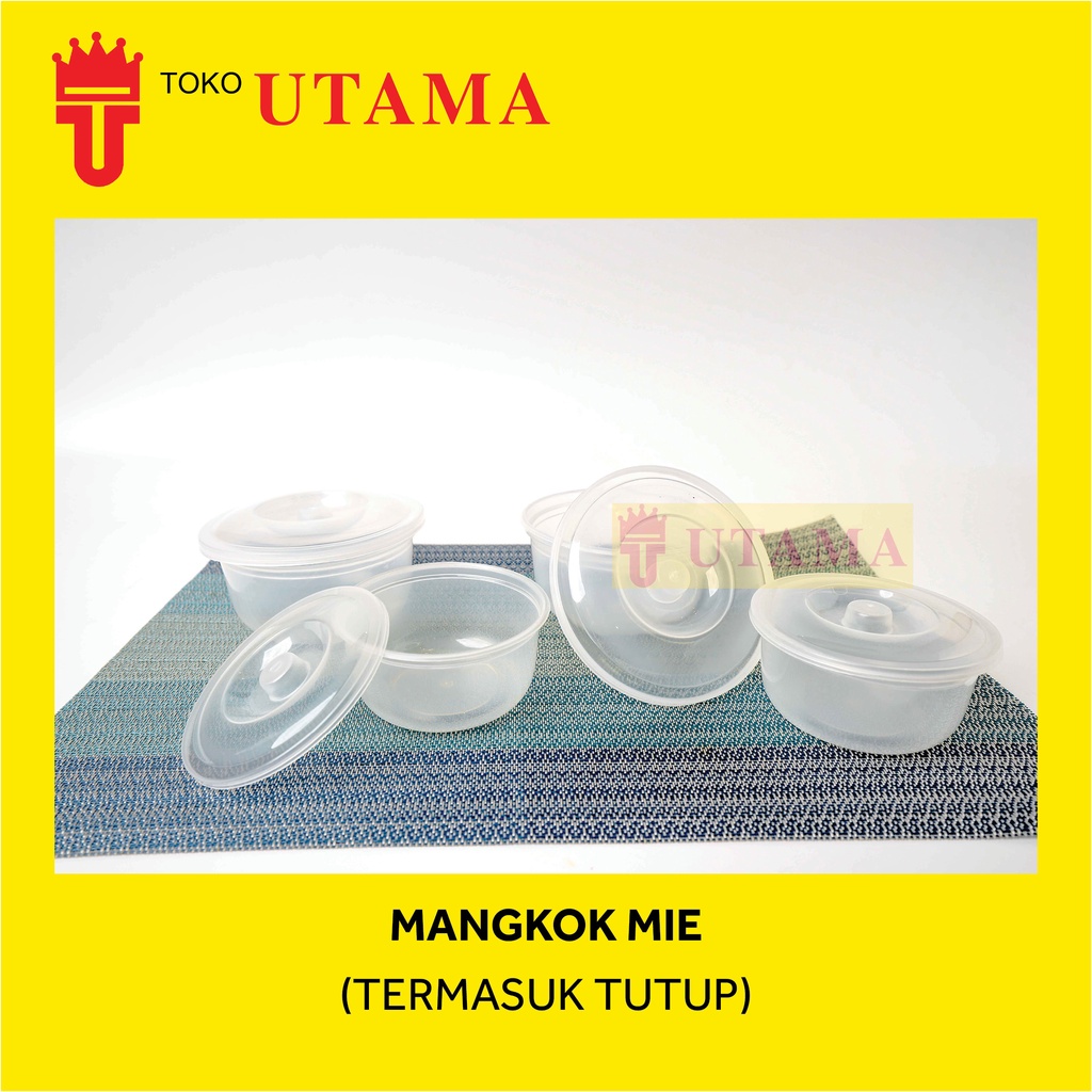 Mangkok BESAR Plastik Tebal Mie / Salad / Es Buah