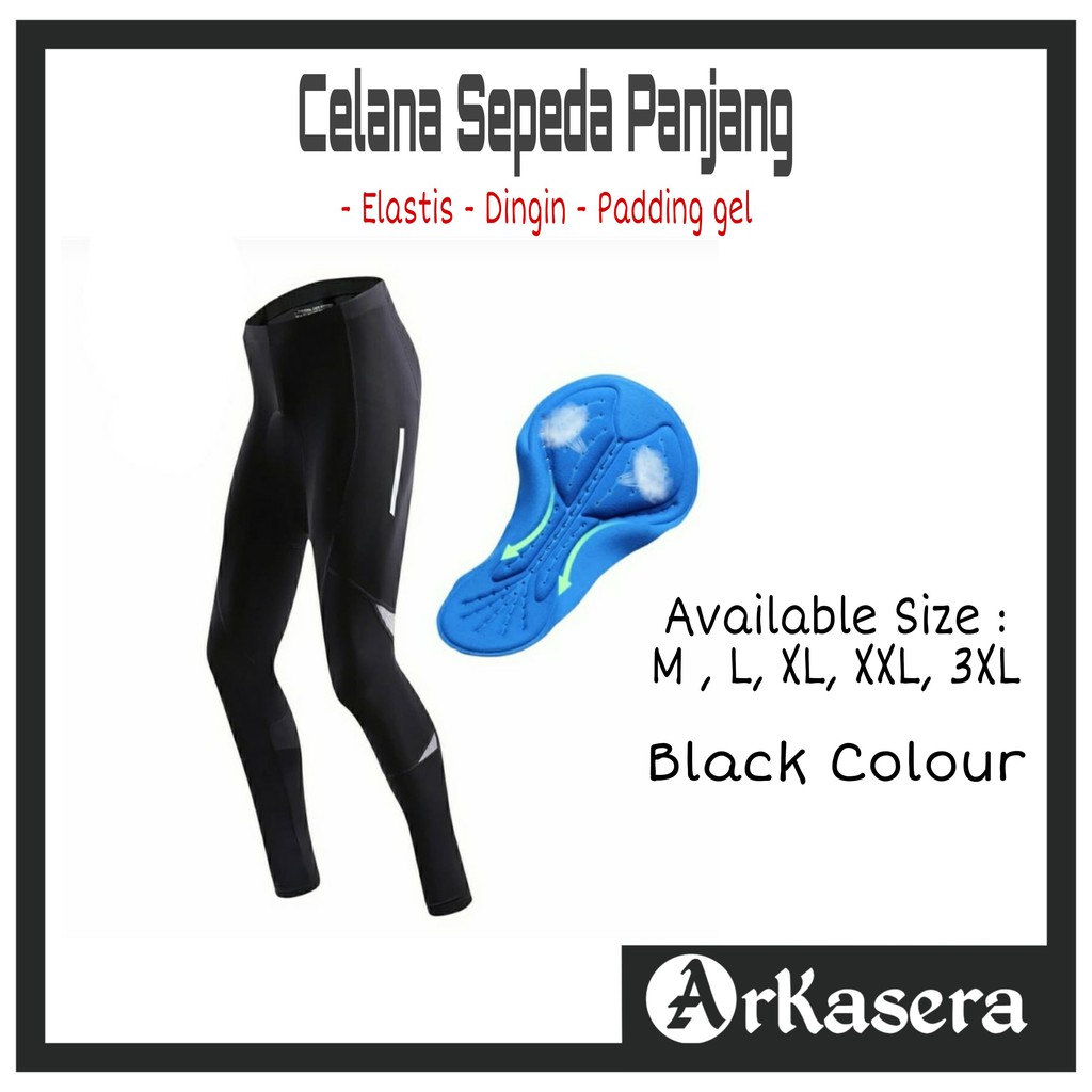 A235 Lixada Celana Jersey Sepeda Padding Gunung Balap Gowes Panjang Untuk Pria Wanita Ketat Bantalan