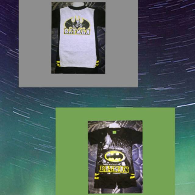 SETELAN ANAK UMUR 3-4 TAHUN/GAMBAR BATMAN SAYAP BLKNG