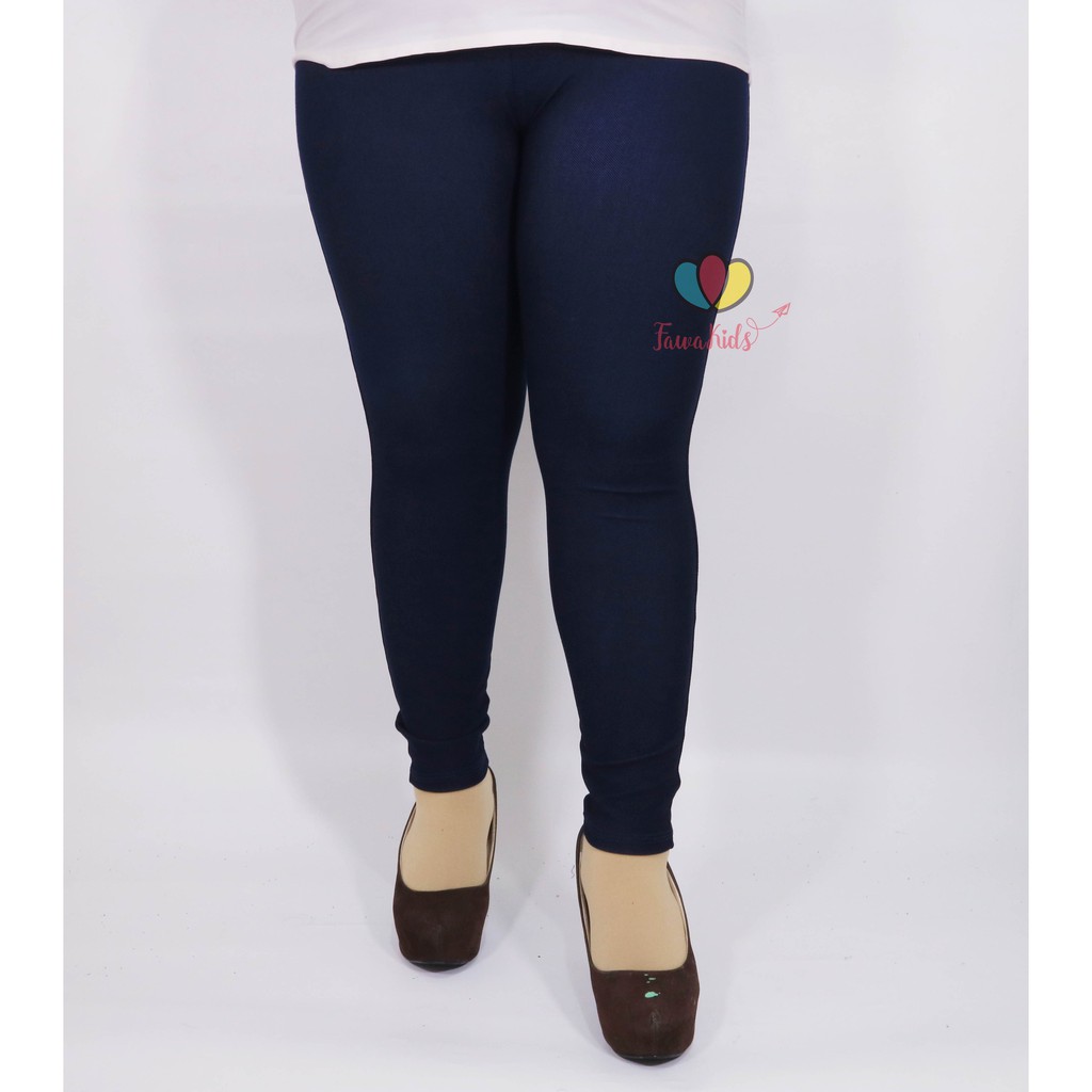 Jeans Jegging Dewasa SUPER JUMBO Tanpa Kantong /  Ketat Dalaman Bahan Panjang Big Size Xtra Large