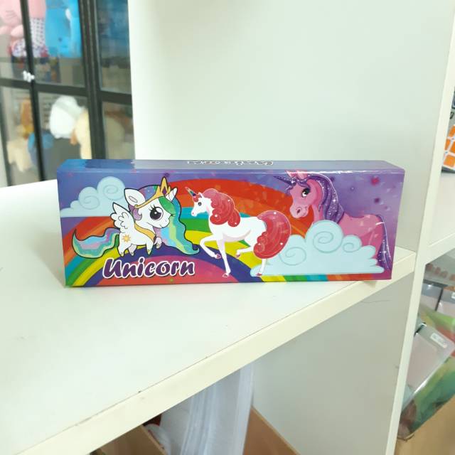 

KOTAK PENSIL UNICORN tempat alat tulis 3D hologram