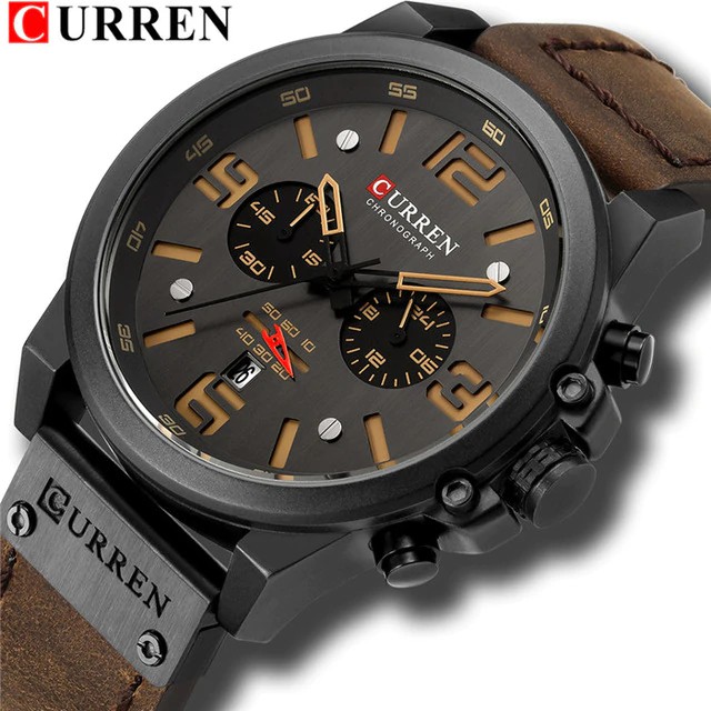 Jam Tangan Pria / Curren / 8314 Date / Jam Tangan Kulit Curren Original