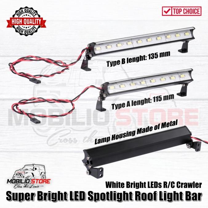LED Roof Light Bar Spotlight Super Bright Lampu Sorot Atap RC Crawler