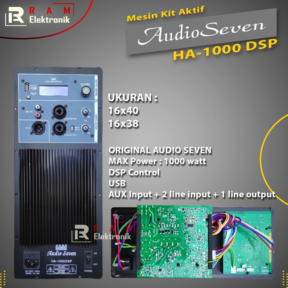 Mesin Speaker Aktif Power Kit Audio Seven HA-1000 DSP Original