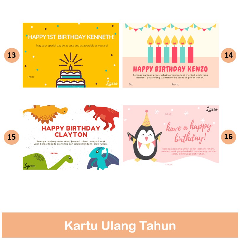 Kartu Ucapan Besar Premium Custom Ligera Baby Shop (cetak di Kertas Foto Crystal 4R)