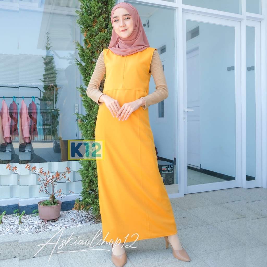 INNER SPAN DRESS GAMIS MAXI / SPAN INNER GAMIS TANPA LENGAN