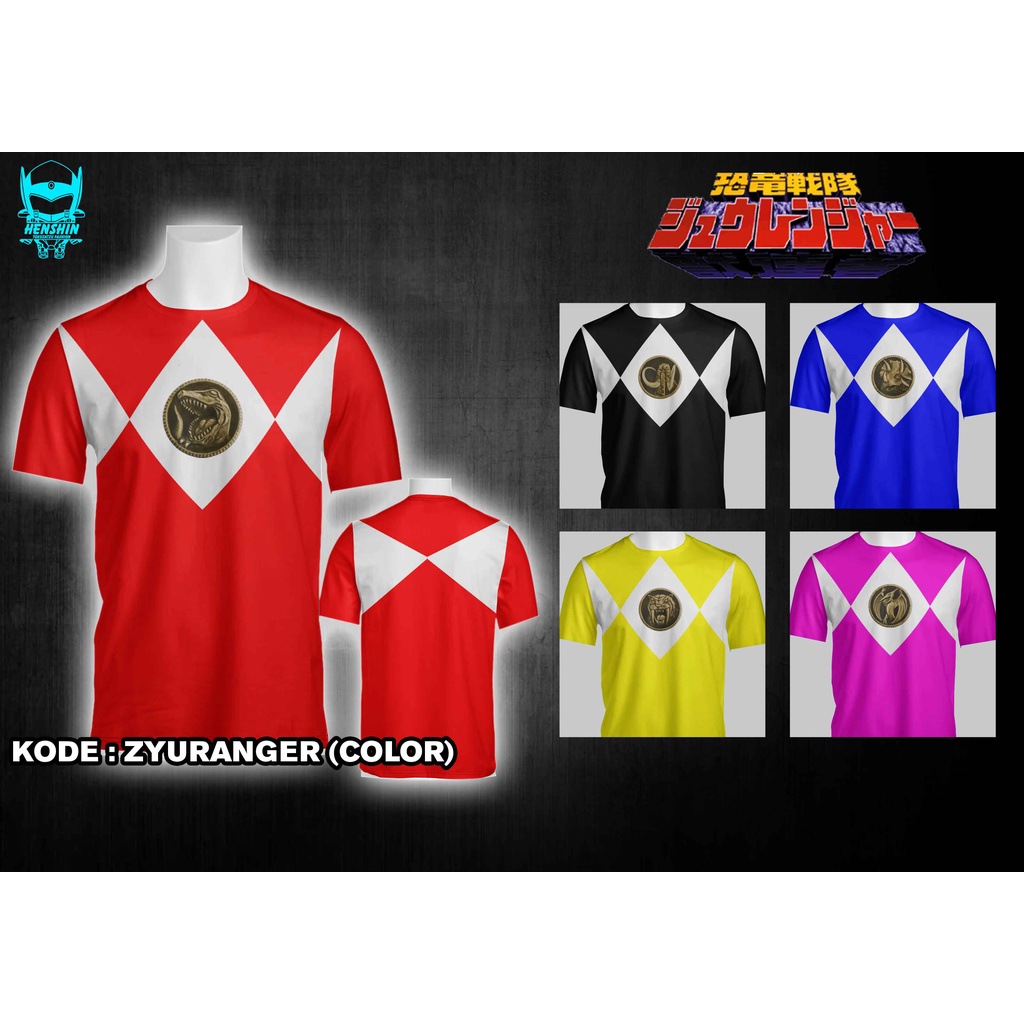 Kaos Super Sentai Zyuranger Powerangers Mighty Morpin Dekaranger Ninninger Gaoranger