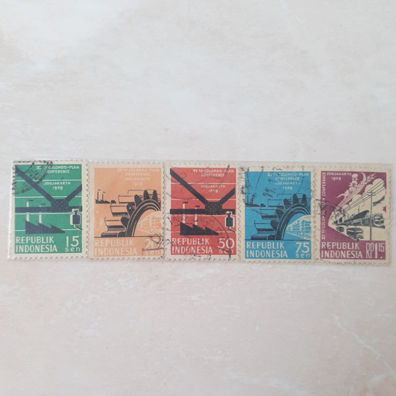 

Perangko Konferensi Kolombo Tahun 1959 set lengkap - 5pcs