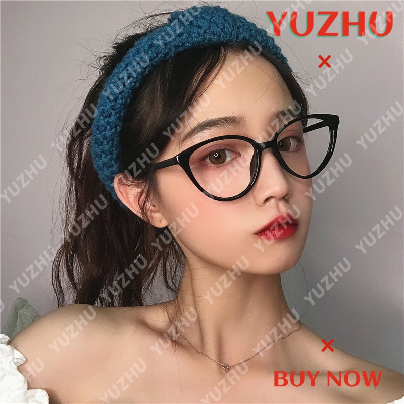 (YUZHU) TERSEDIA &amp; COD Kacamata Korea Wanita Kacamata Anti Radiasi Wanita Fashion Cat Eye Eyeglasses