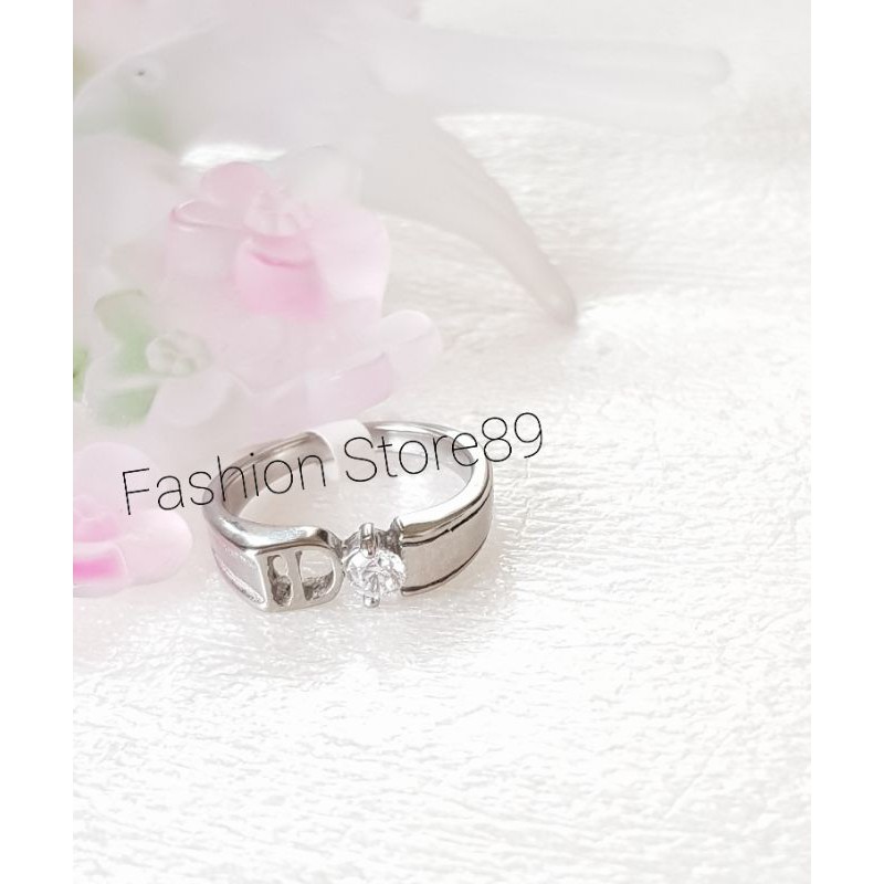 New Cincin Titanium Silver ID permata Putih bestseller Antikarat selamanya import bestseller