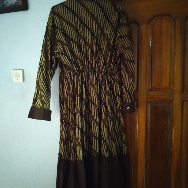 [ Gamis Jumbo ] Terbaru Gamisbatik Meisya Maxi Big Size Ld 120cm Batiksolo Batikmodern Fashionmuslim