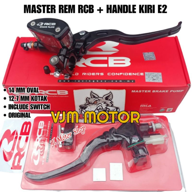 master rem kanan plus handle rem kiri plus switch e2 14mm  master Oval Original