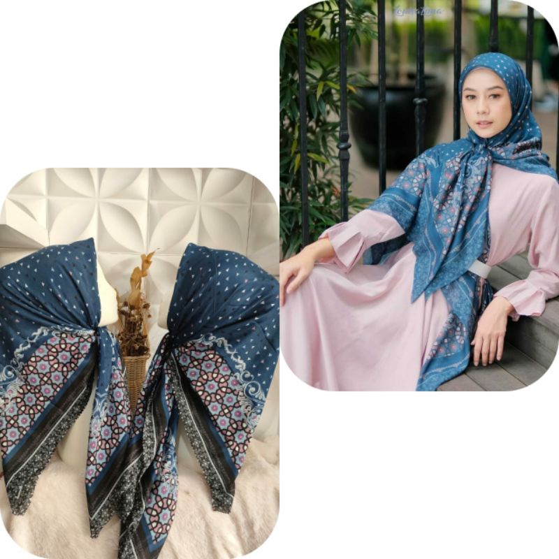 Hijab motif louisaluna /branded kw segiempat