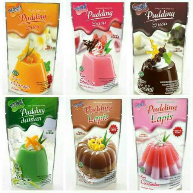 [Beli 1 Gratis 1 Kerokan Kelapa] Nutrijell Pudding Susu - Puding Lapis - Puding Santan 145 gr (Forisa)