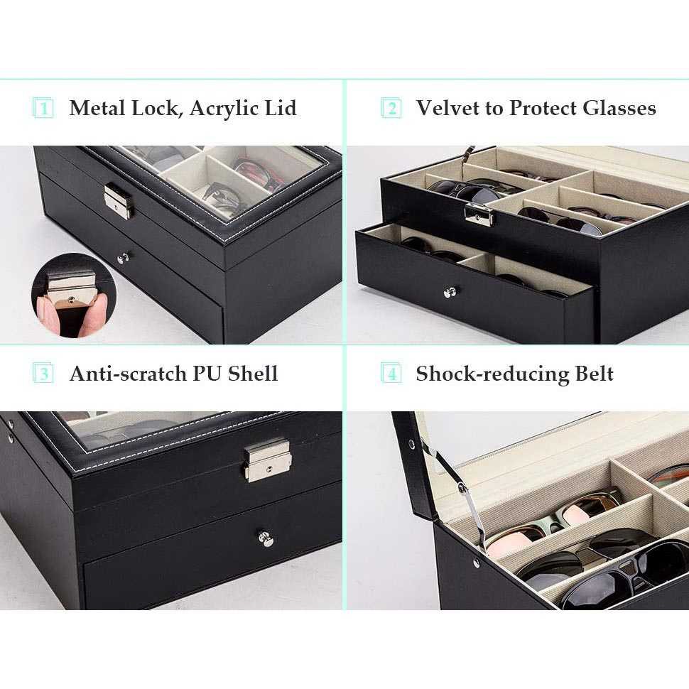 Paling Dicari ! JOCESTYLE Kotak Display Kacamata Eyeglasses Sunglasses Box 12Slot CO-Z