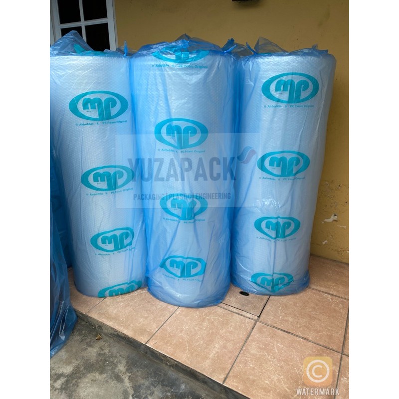 

Bubble Wrap Merek MP (Mulia Pack) uk 50 m x 125 cm Biru (3kg) Bahan Tebal & Premium Quality