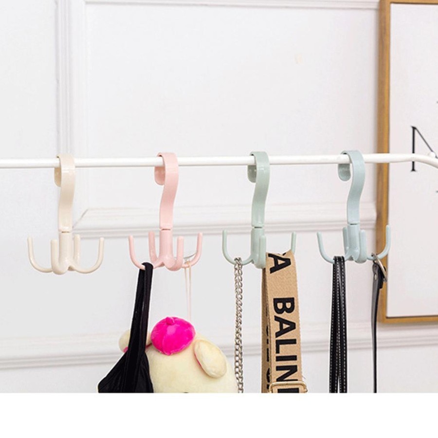 GP18 - Hanger Lemari Multifungsi Gantungan Putar 360 Derajat 4 Hook